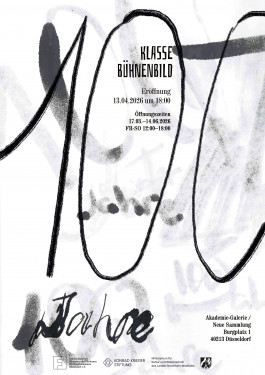 Ausstellungsplakat. In Handschrift steht 100 Jahre